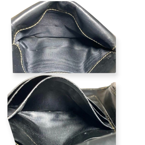 Fendi Vintage Pequin Stripe Half Moon Wallet Brown Black - Picture 13 of 17